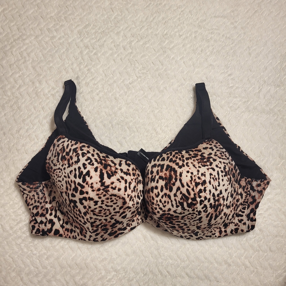Chic Torrid Full Coverage Leopard Print Bra With … - image 1